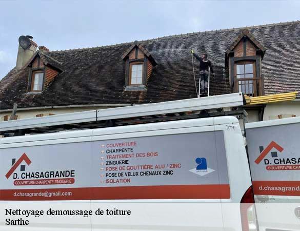 Nettoyage demoussage de toiture 72 Sarthe Artisan Chasagrande