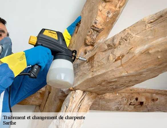 Traitement et changement de charpente 72 Sarthe  Artisan Chasagrande