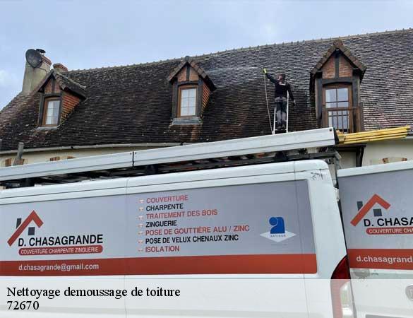 Nettoyage demoussage de toiture  montigny-72670 Artisan Chasagrande