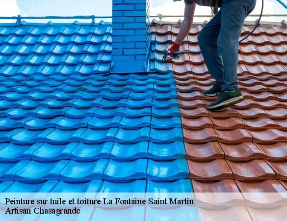 Peinture sur tuile et toiture  la-fontaine-saint-martin-72330 Artisan Chasagrande