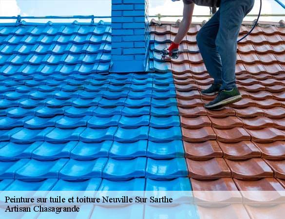 Peinture sur tuile et toiture  neuville-sur-sarthe-72190 Artisan Chasagrande