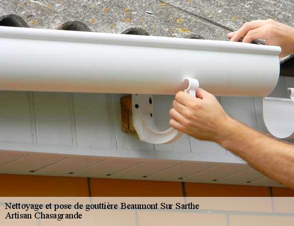 Nettoyage et pose de gouttière  beaumont-sur-sarthe-72170 Artisan Chasagrande