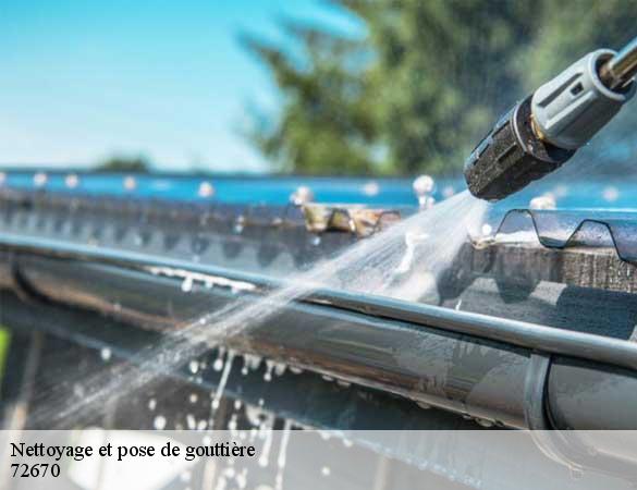 Nettoyage et pose de gouttière louzes-72670 Artisan Chasagrande